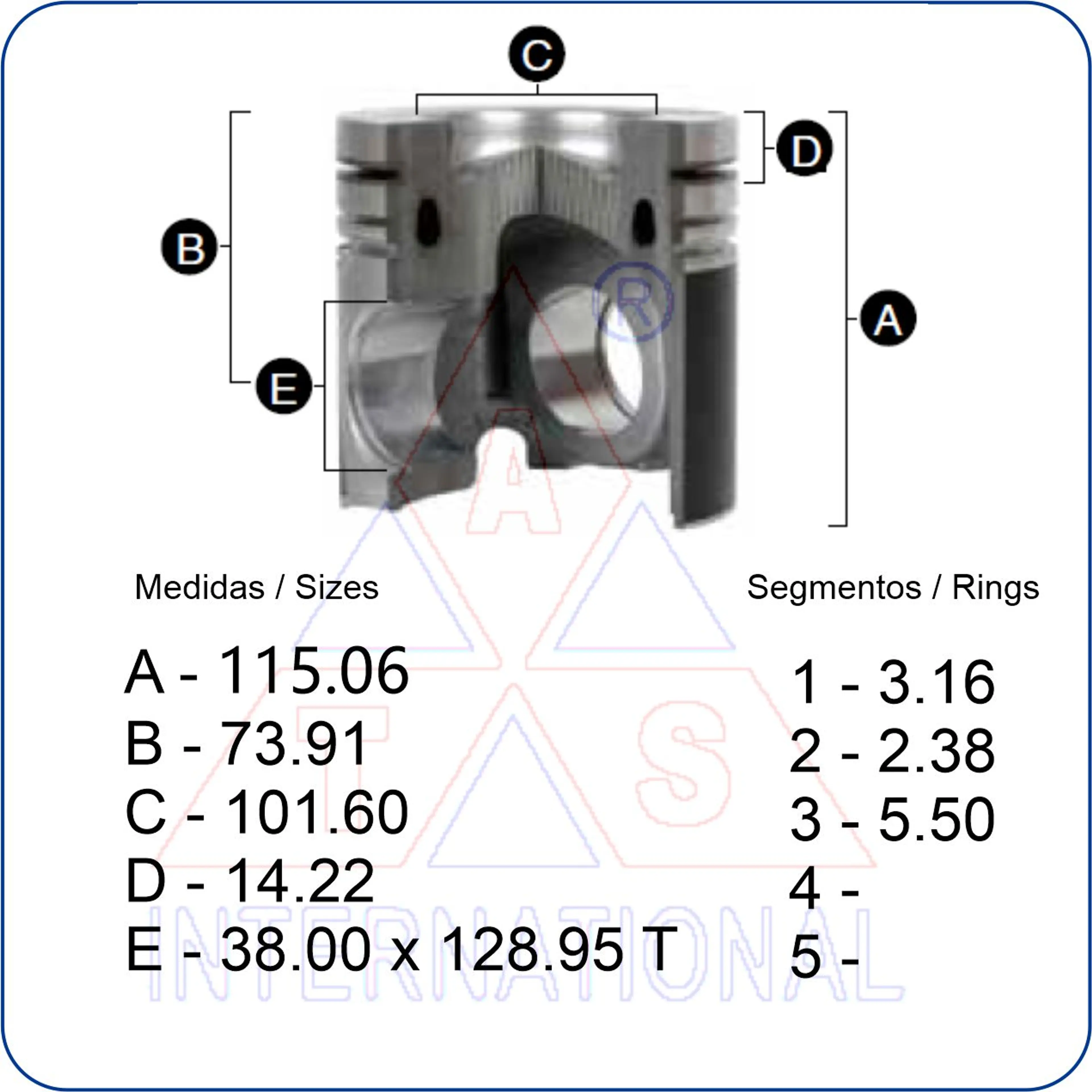PISTON 120.65 CAT 3304/3306
