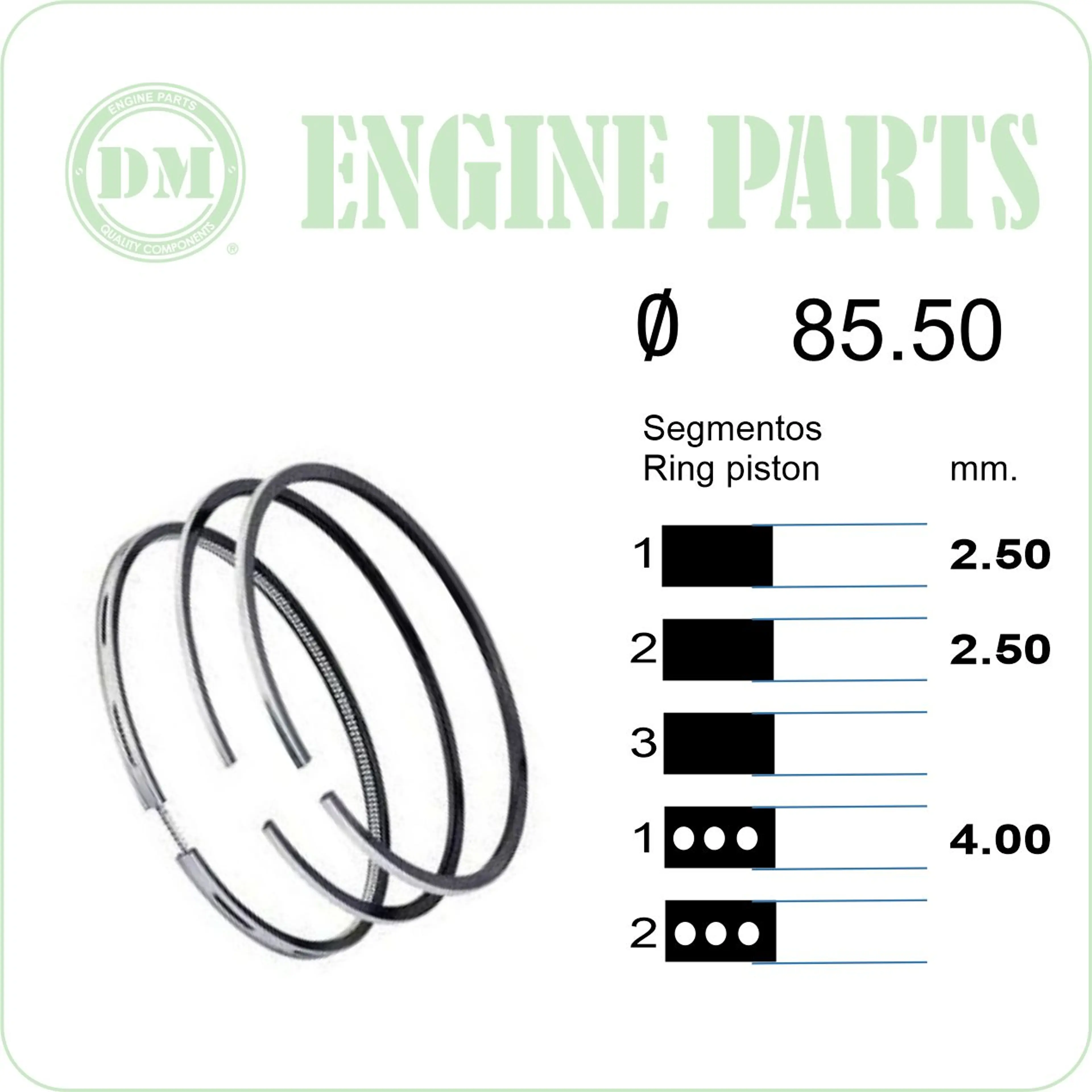 SEGM 85.50 ISUZU 4LE1 4 MM ENGR
