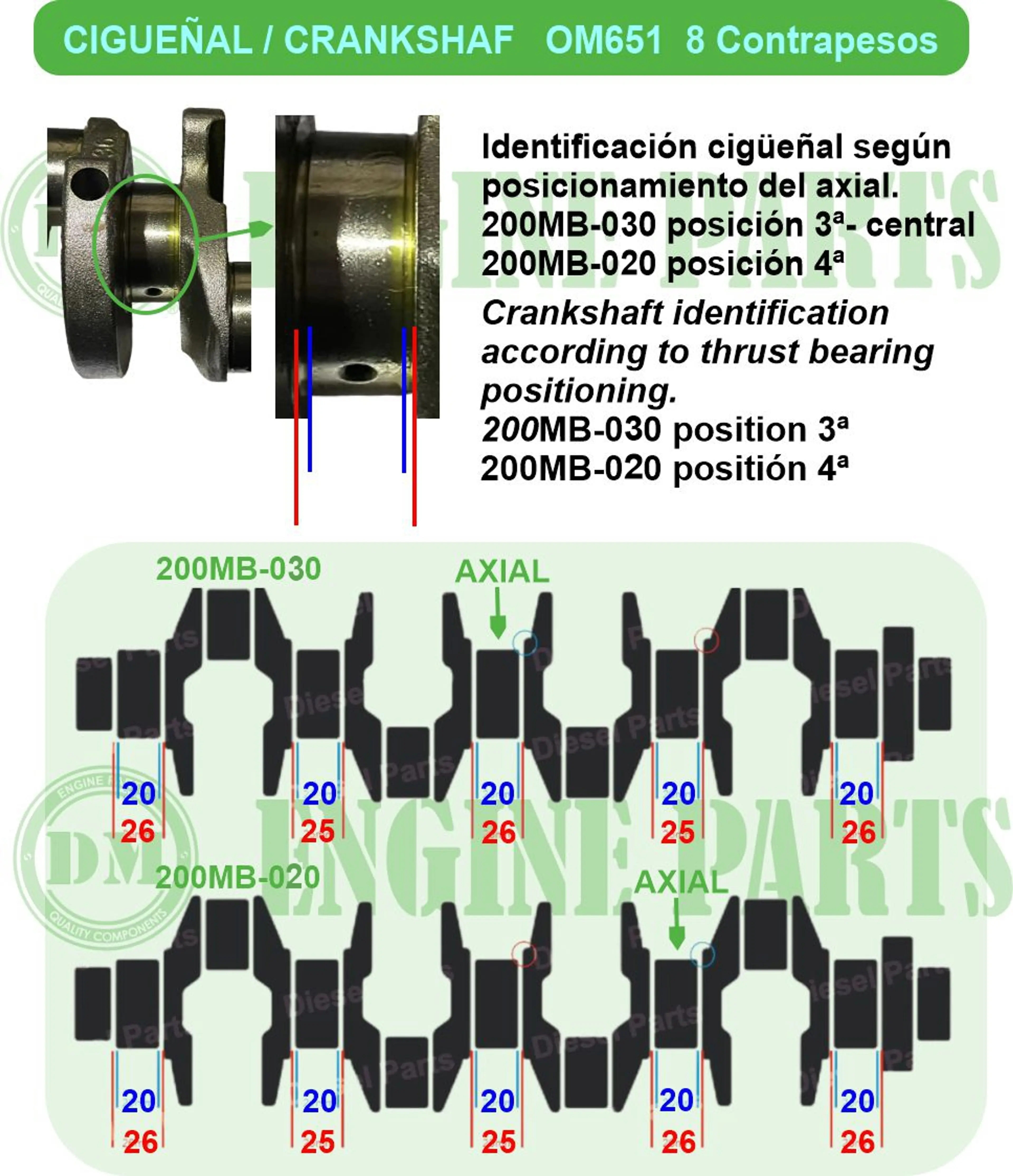 CIGUEÑAL MERCEDES OM651 (8C) C/C 4º