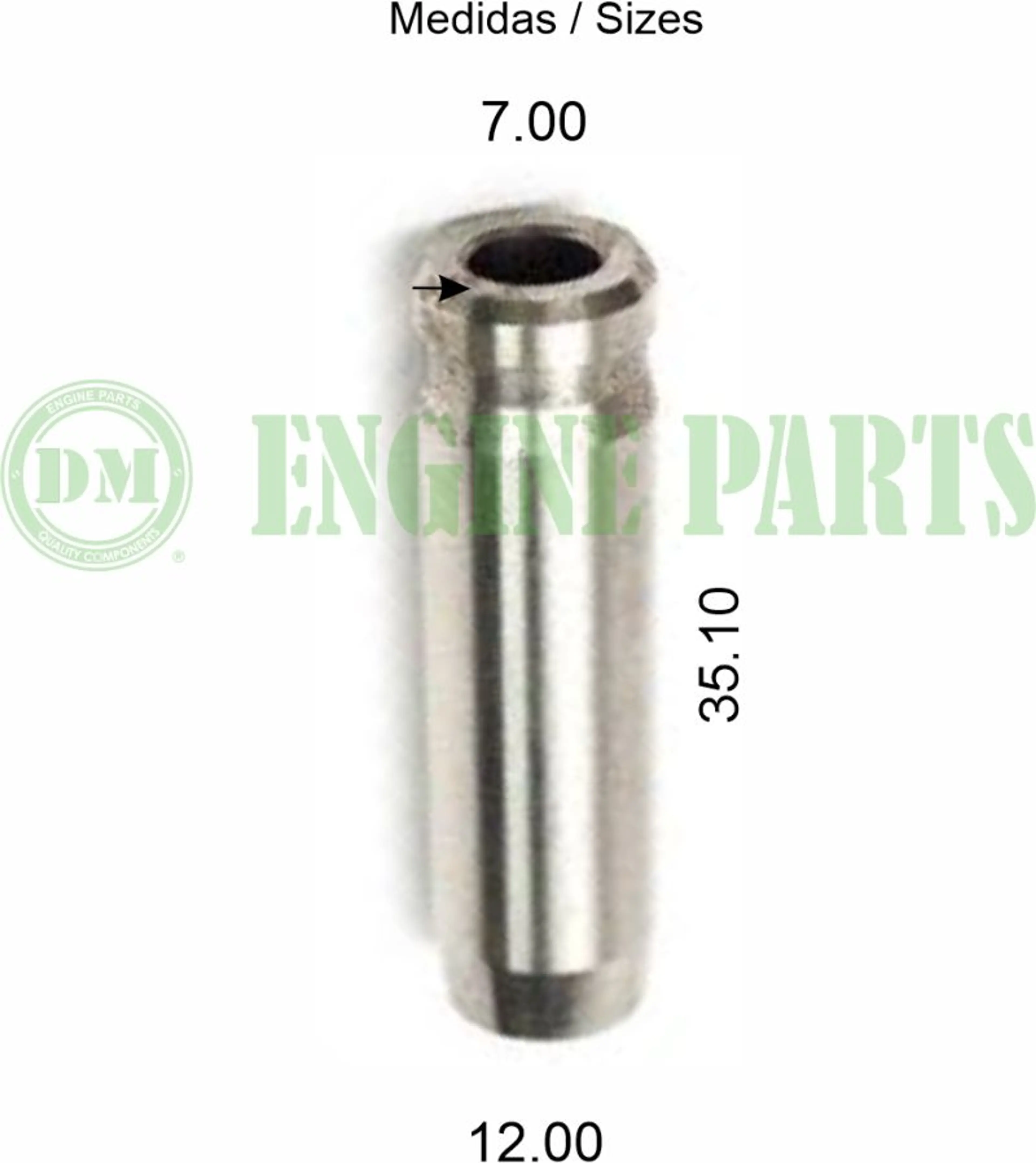 GUIA VALV ADM/ESC KUBOTA D/V (X4)