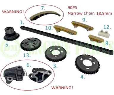 KIT CADENA C/E FORD D2FA/D2FB
