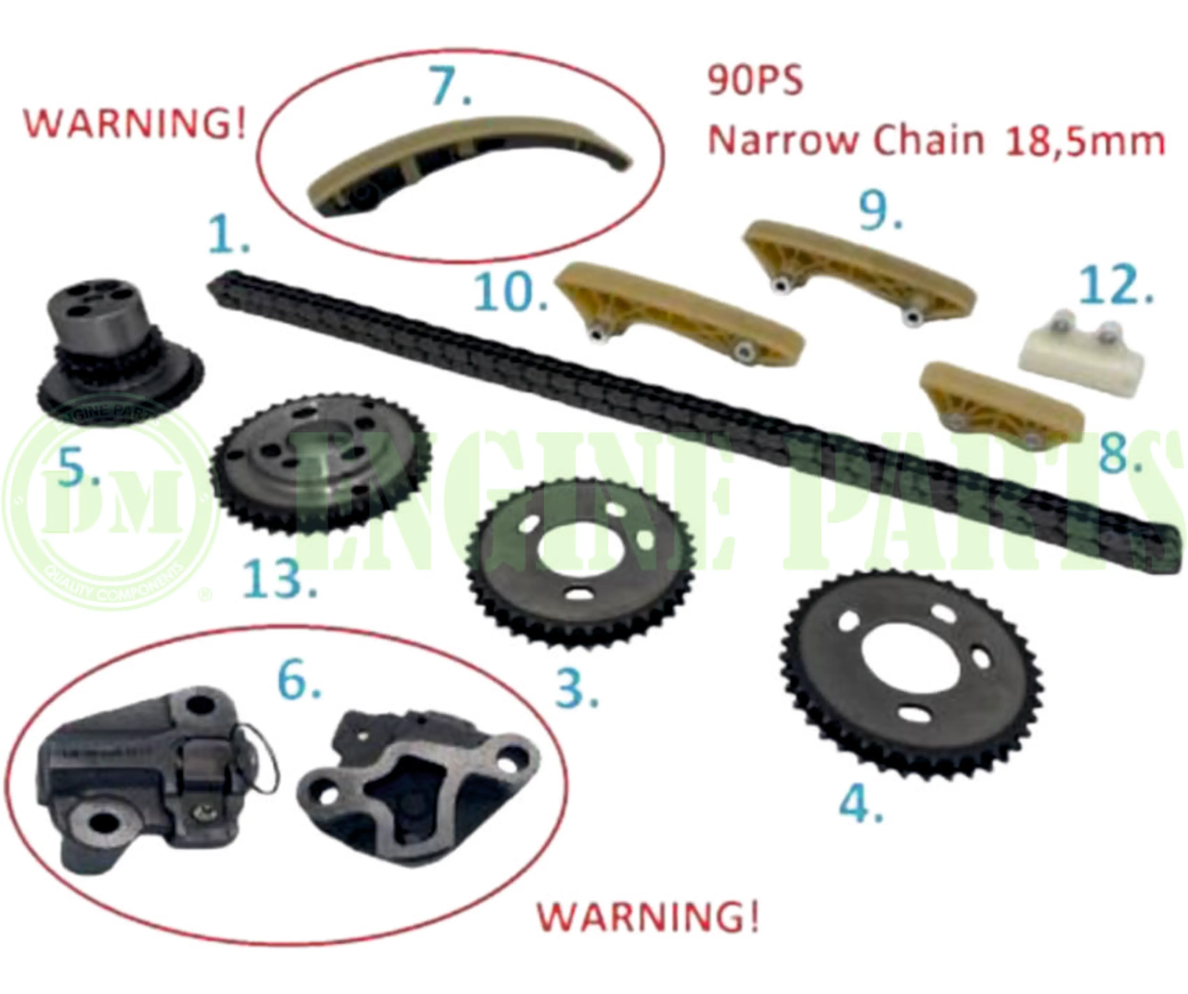 KIT CADENA C/E FORD D2FA/D2FB