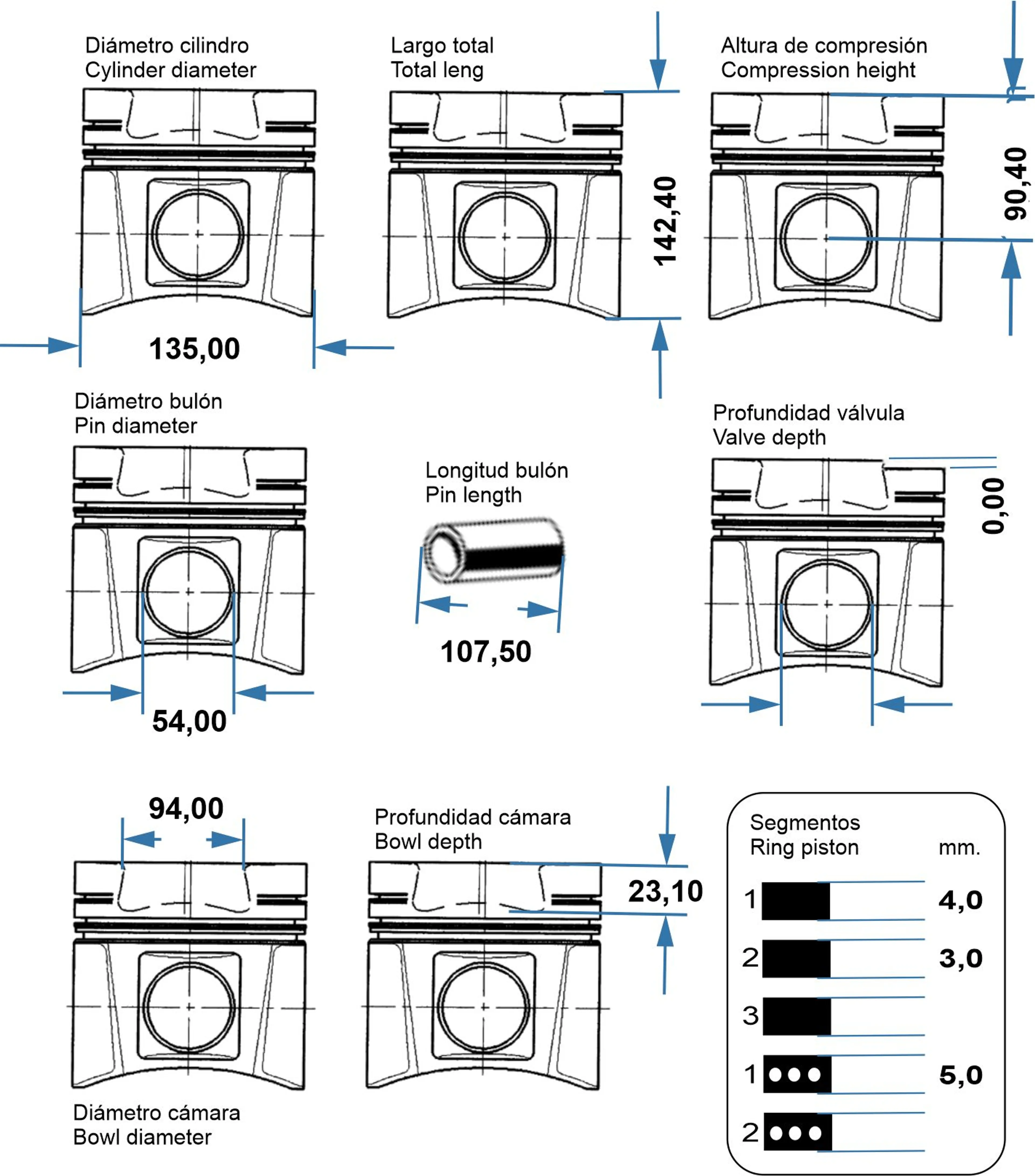 PISTON F3BE0681 CURSOR 13
